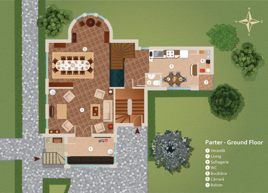 Půdorys ubytování Zaivan Retreat