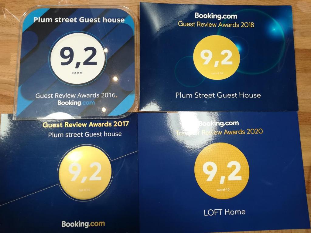 Certifikát, hodnocení, plakát nebo jiný dokument vystavený v ubytování LOFT Home