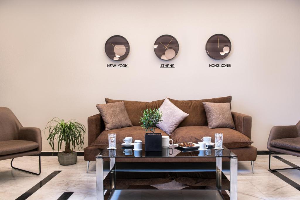 Posezení v ubytování Athens One Smart Hotel