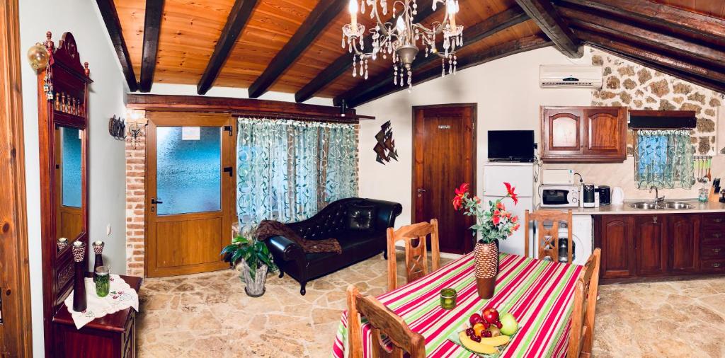 A kitchen or kitchenette at Ermones Emerald Villa