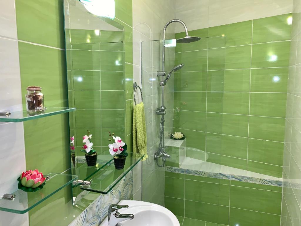 A bathroom at Ermones Emerald Villa