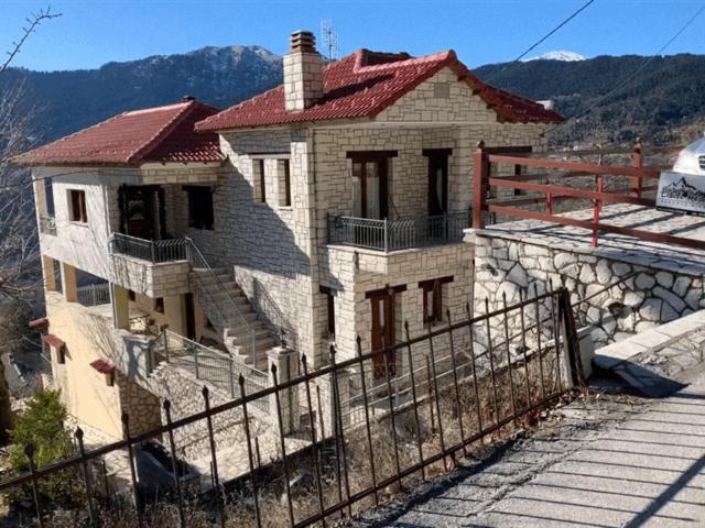 a house sitting on top of a mountain at Elati Leisure Suites & Apartments in Elati Trikalon