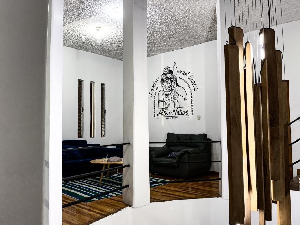 Posezení v ubytování AlterNative Hostels
