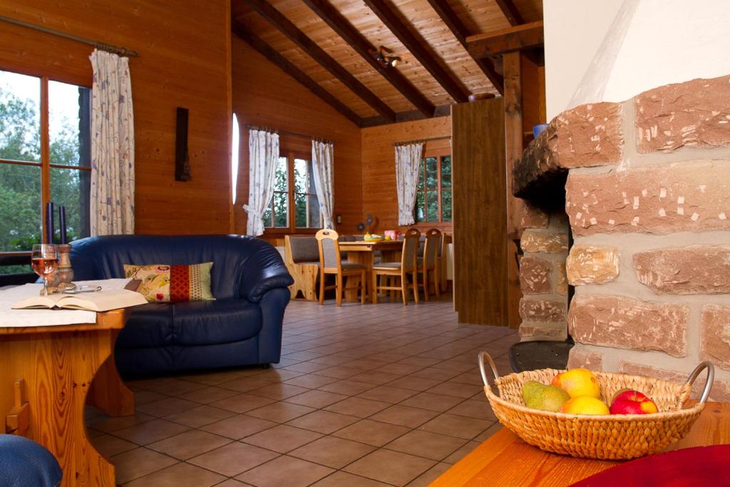 Posezení v ubytování Haus 1 - Typ B (Blockhaus)