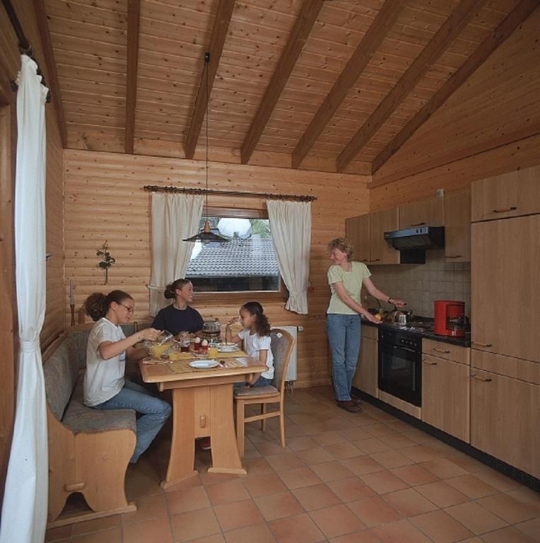 Kuchyň nebo kuchyňský kout v ubytování Haus 1 - Typ B (Blockhaus)