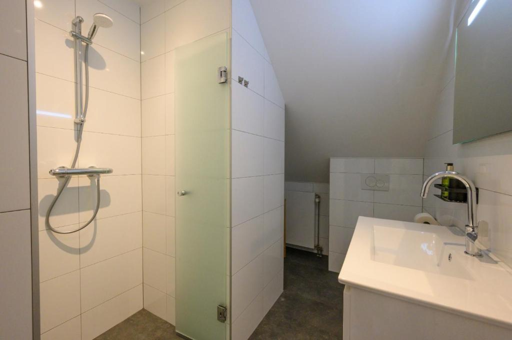 Koupelna v ubytování B&B Witvliet, kamers en studio met heerlijk ontbijt !