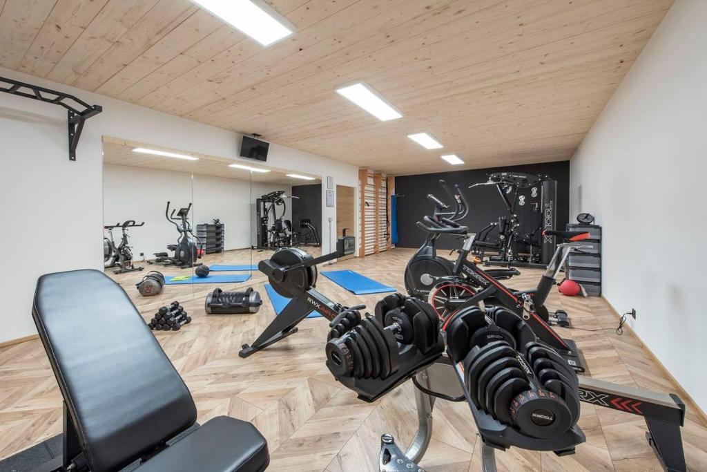 Fitness centrum a/nebo fitness zařízení v ubytování Appartaments Morans