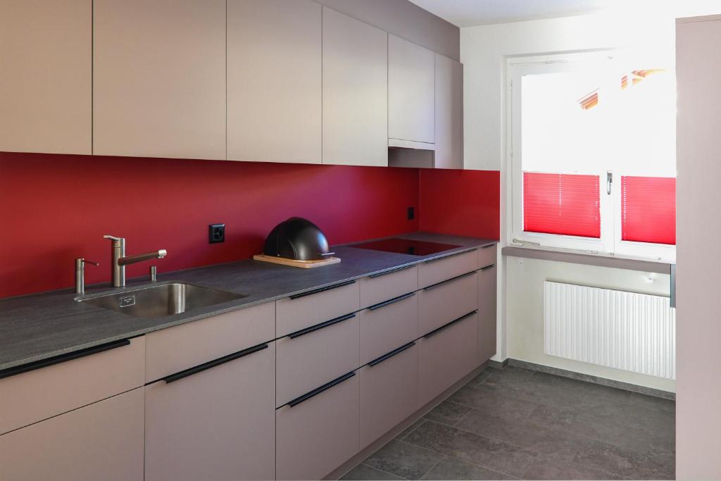 Kuchyň nebo kuchyňský kout v ubytování Haus Sonnboden