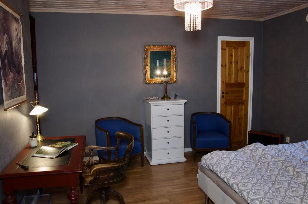 Postel nebo postele na pokoji v ubytování Hidingsta gård B&B