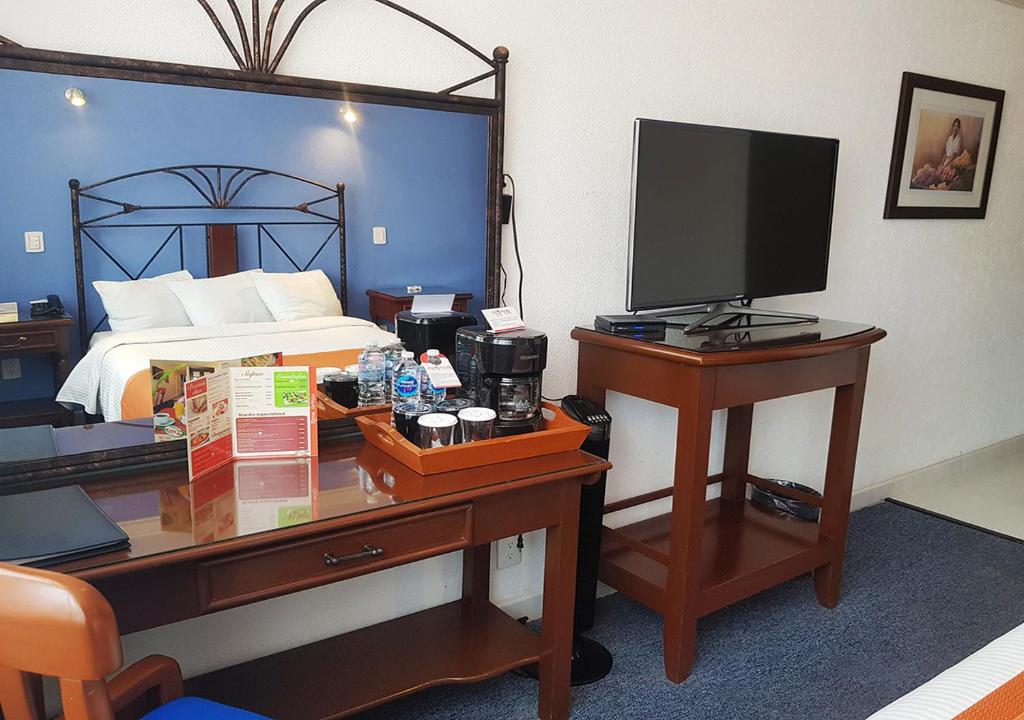 TV a/nebo společenská místnost v ubytování Hotel Ciros
