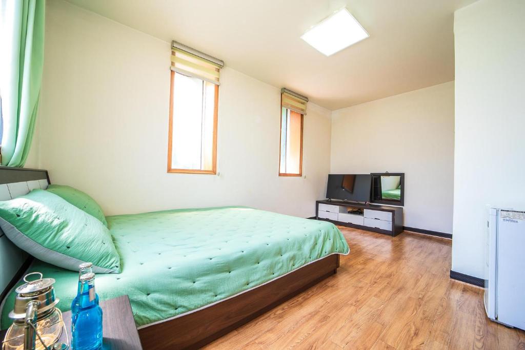 TV a/nebo společenská místnost v ubytování Hooni Guest House & Motel