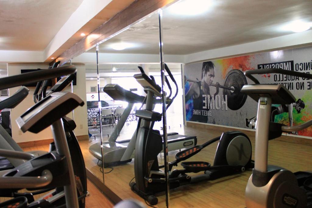 Fitness centrum a/nebo fitness zařízení v ubytování Hotel River Poliforum