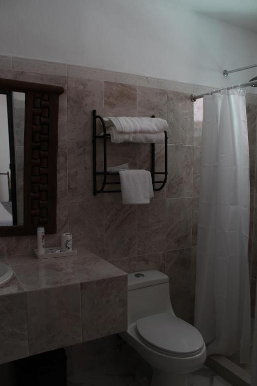 Koupelna v ubytování Hotel Casona Margot