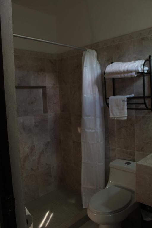 Koupelna v ubytování Hotel Casona Margot