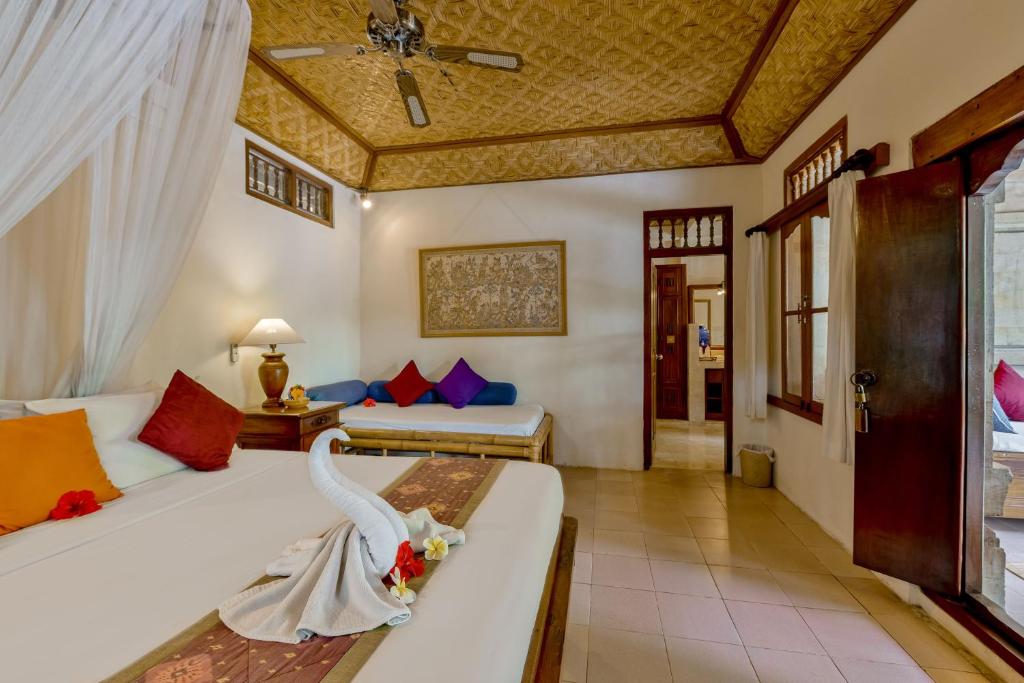Posezení v ubytování Kebun Indah Ubud