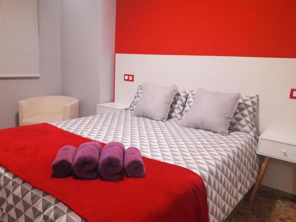 Postel nebo postele na pokoji v ubytování MODERNO APARTAMENTO Zona Playa de Levante