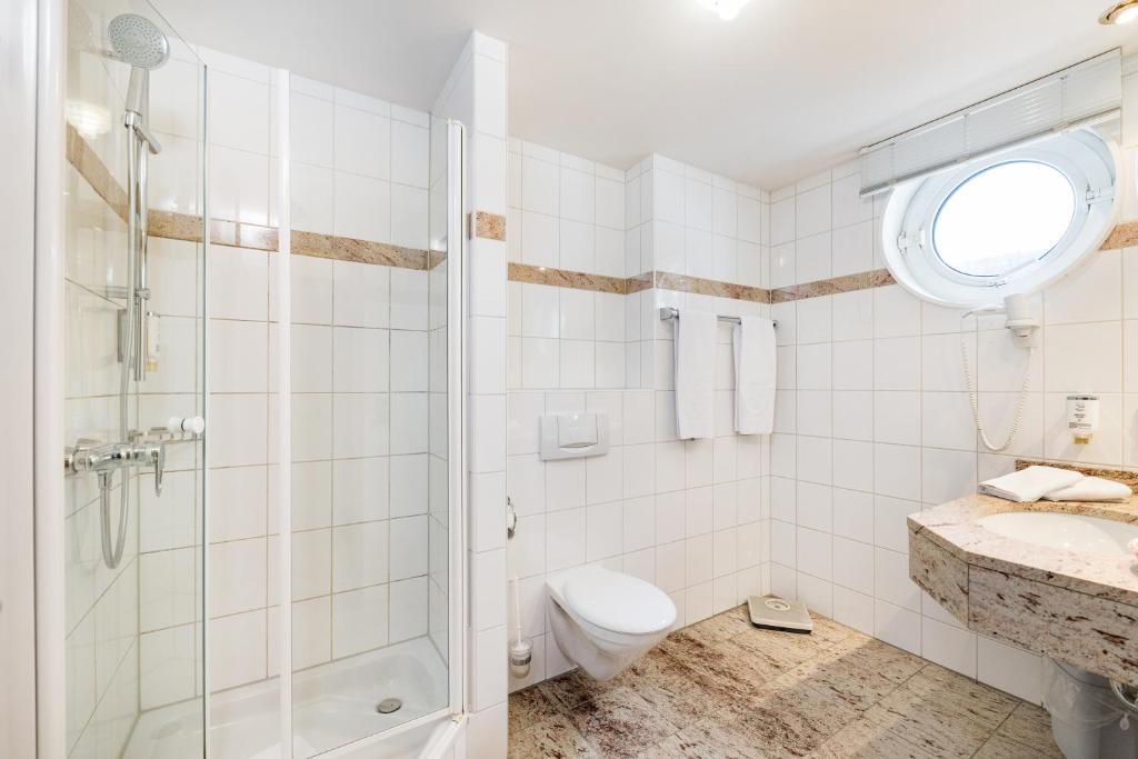 Koupelna v ubytování Göbels Hotel zum Löwen