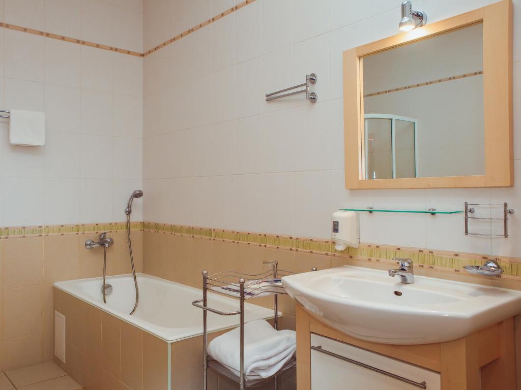 Koupelna v ubytování Hotel Diana