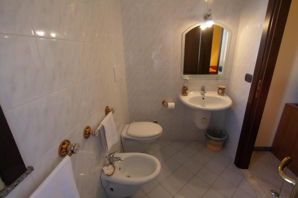 Koupelna v ubytování Hotel Merlino