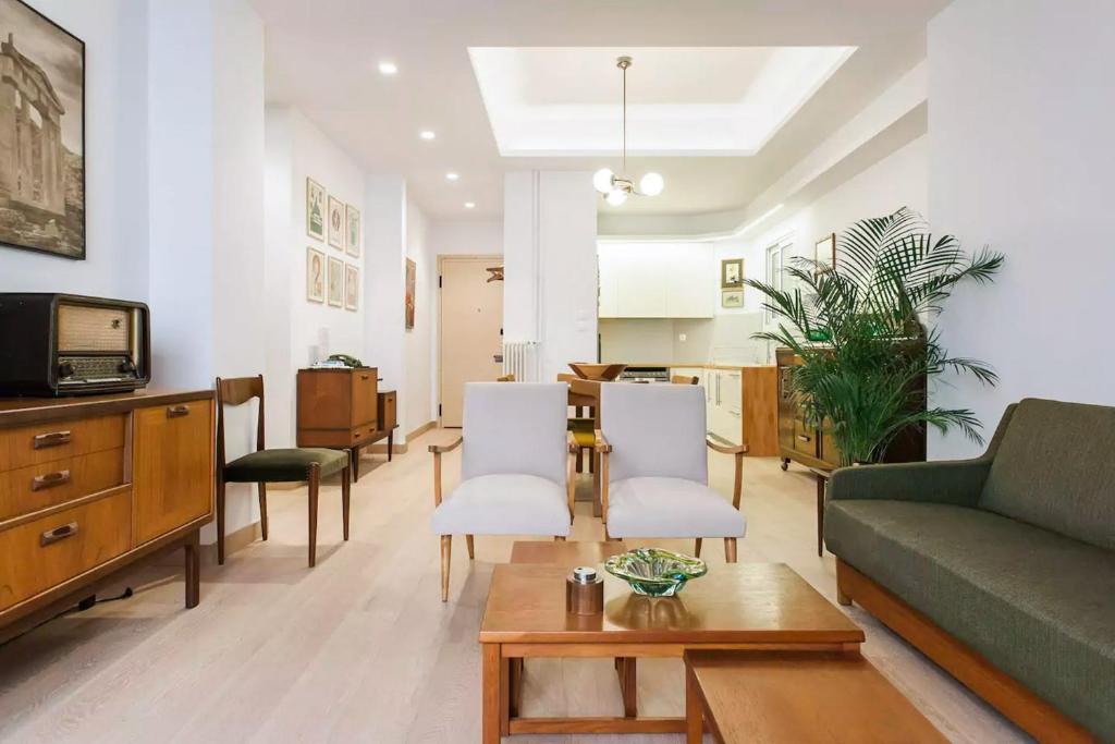 A television and/or entertainment centre at Athens Vintage Apartments - Pagrati