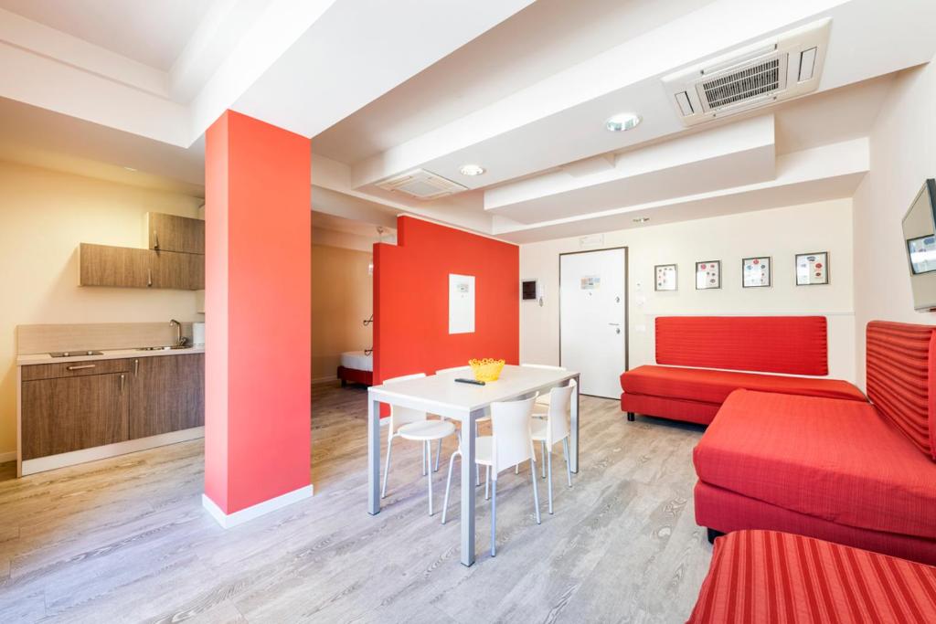 Een zitgedeelte bij Residence Lenno