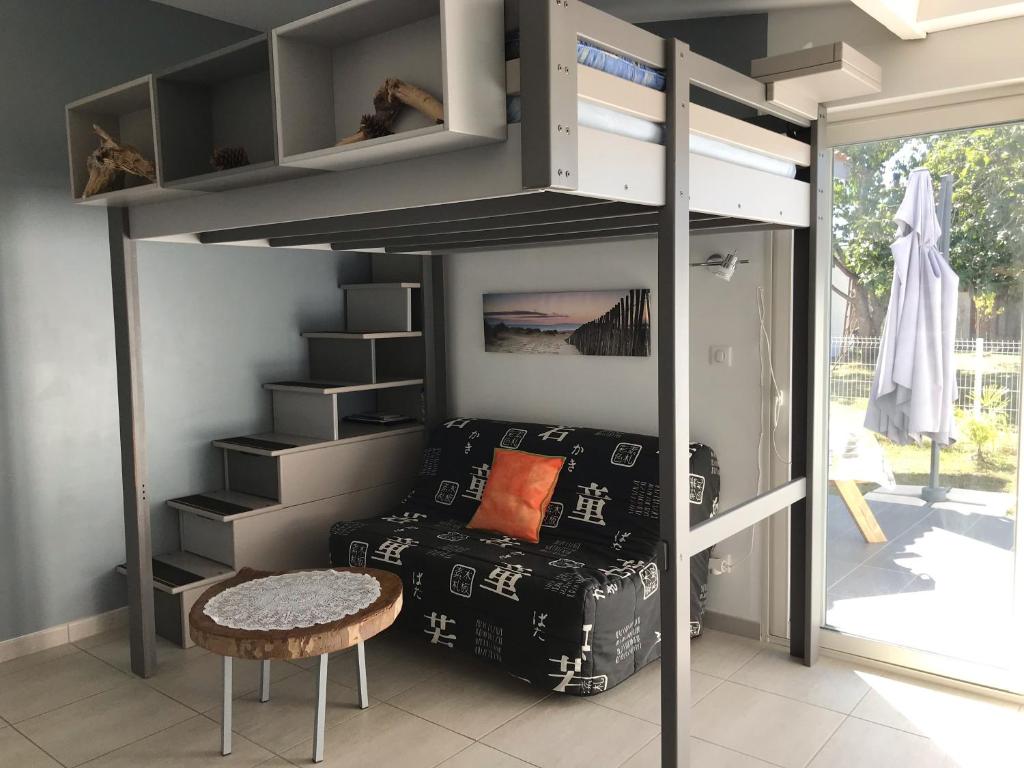 Posezení v ubytování Studio Tchanque Biscarrosse