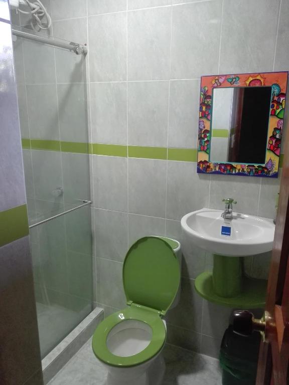 Koupelna v ubytování Spa Posada 4 Esquinas