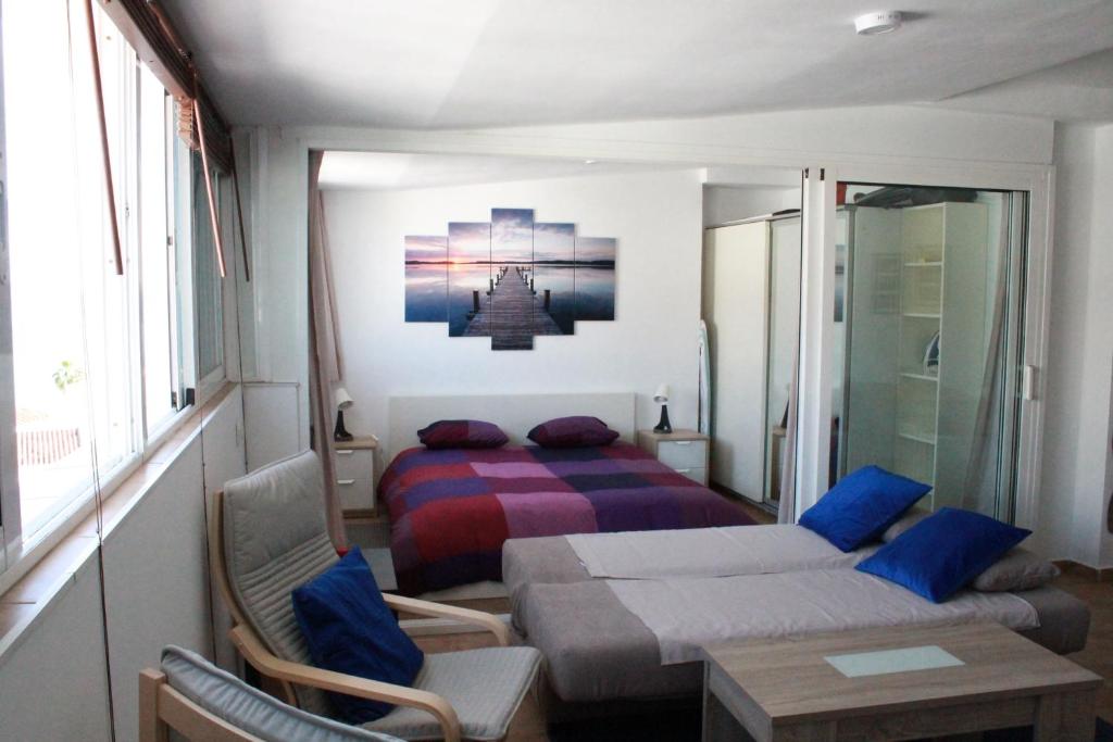 Posteľ alebo postele v izbe v ubytovaní Apartment Sirena Beach