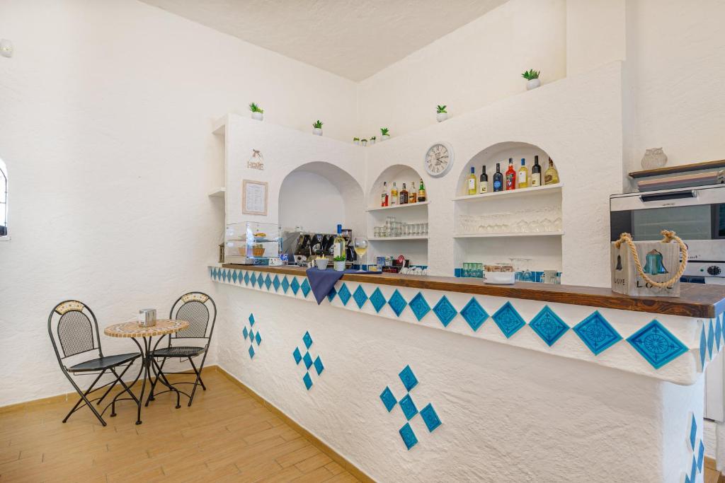 Kuchyň nebo kuchyňský kout v ubytování Hotel Mare Blue