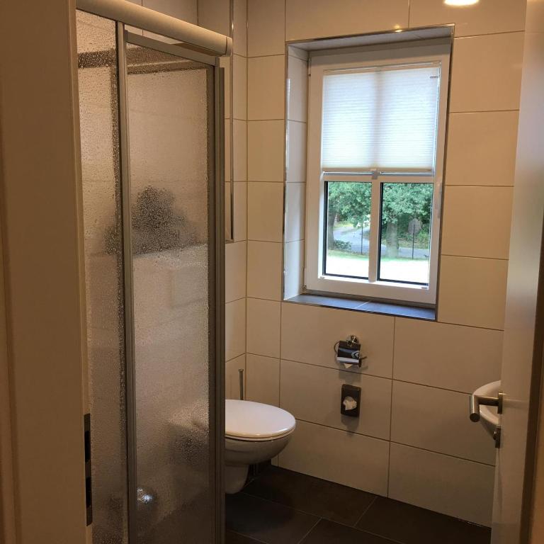 Koupelna v ubytování Haus am Parc