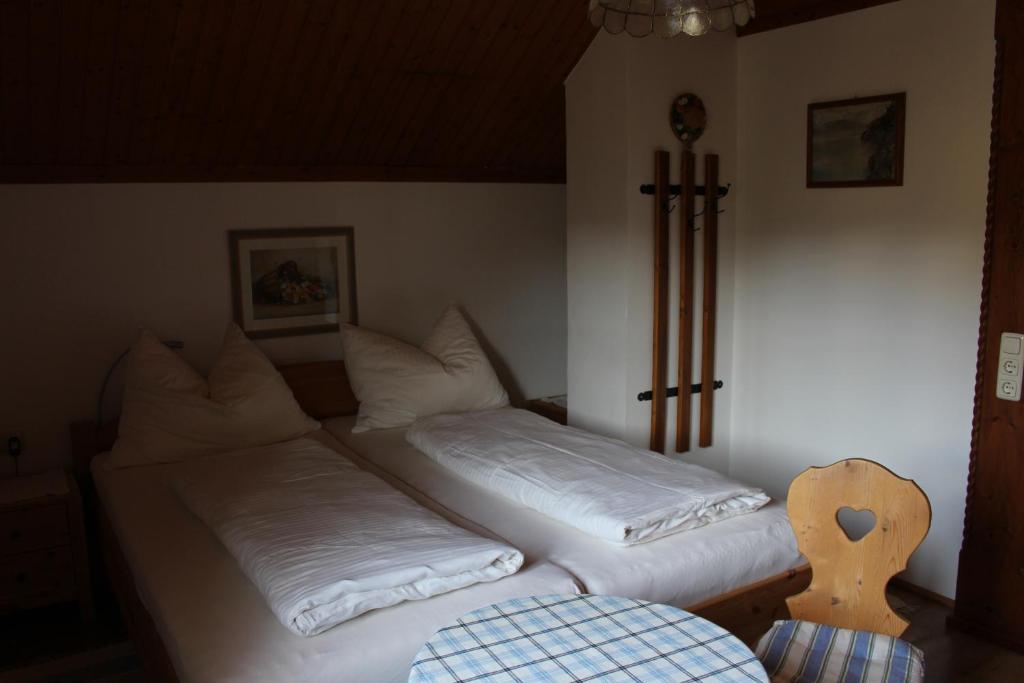 Postel nebo postele na pokoji v ubytování Ferienhaus Margotti