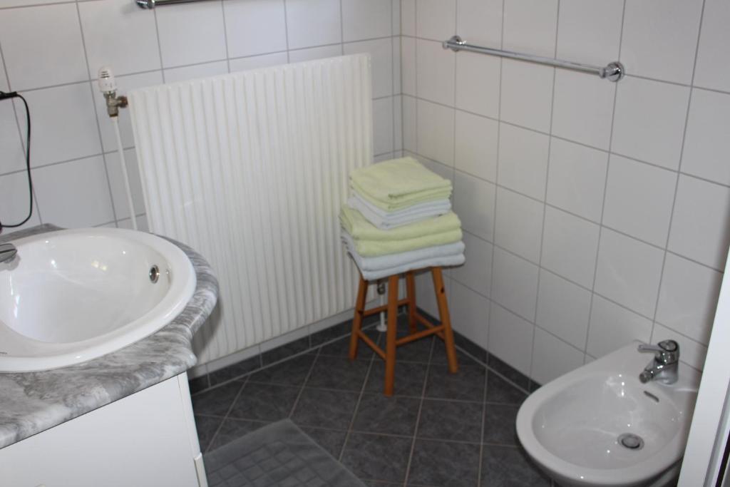 Koupelna v ubytování Ferienhaus Margotti