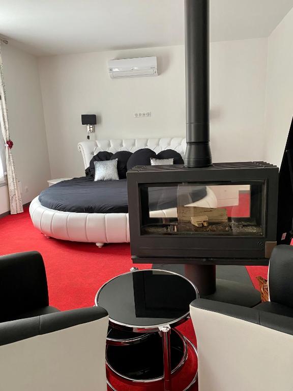 Postel nebo postele na pokoji v ubytování Salon Boyer