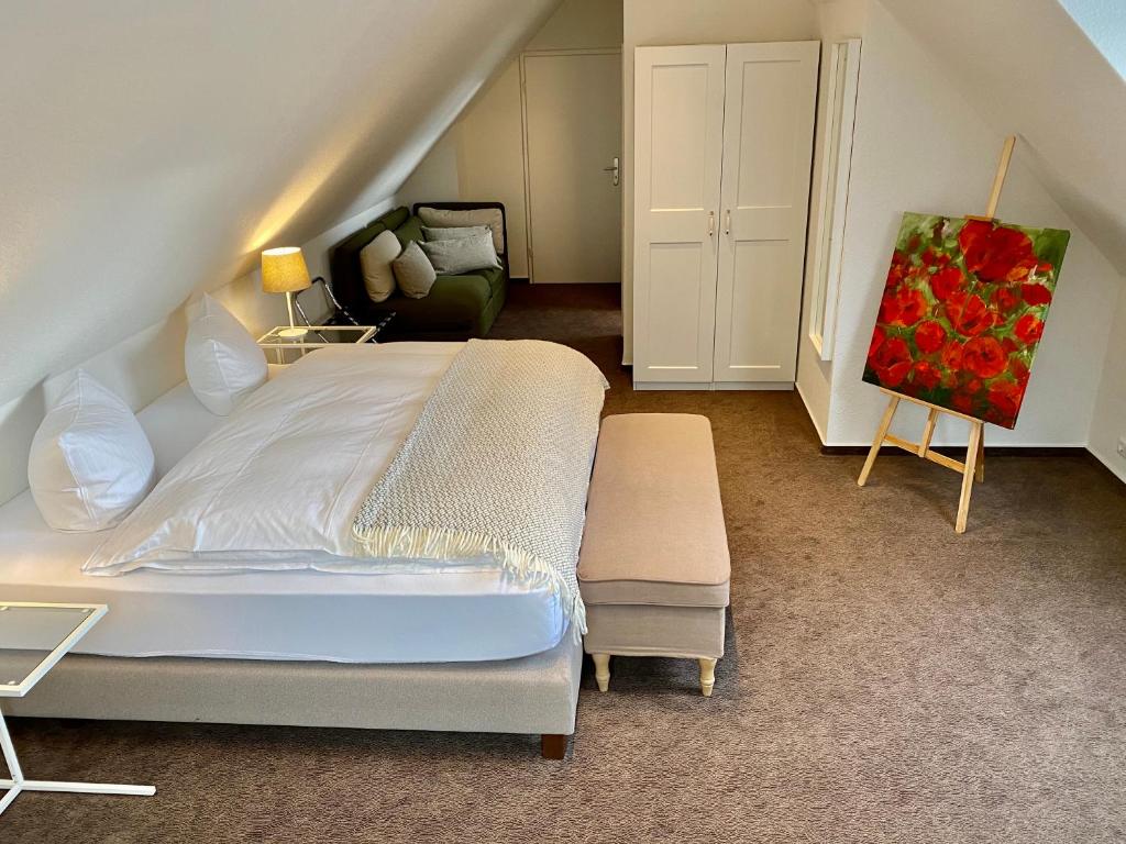 Postel nebo postele na pokoji v ubytování Hotel Auszeit