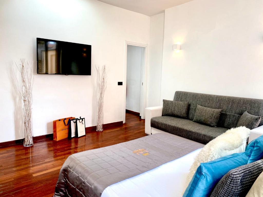 Telewizja i/lub zestaw kina domowego w obiekcie Palace Fontana di Trevi loft