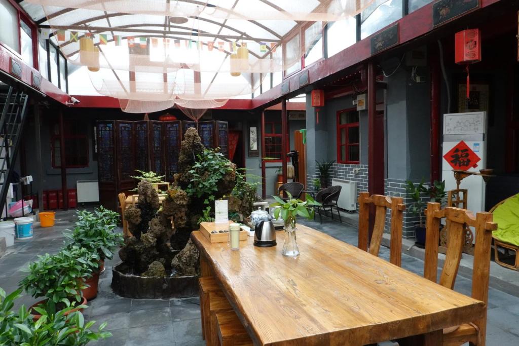 Restaurace v ubytování Beijing Yue Bin Ge Courtyard Hotel