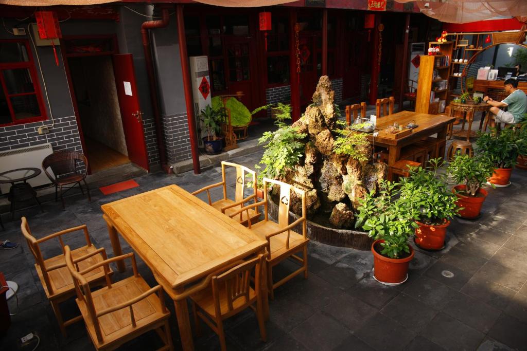Restaurace v ubytování Beijing Yue Bin Ge Courtyard Hotel