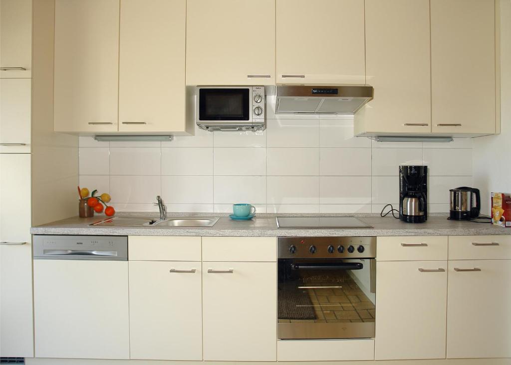 Kuchyň nebo kuchyňský kout v ubytování Nickel Haus
