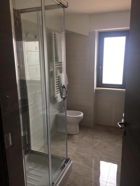 Koupelna v ubytování Piccolo Hotel Lamezia