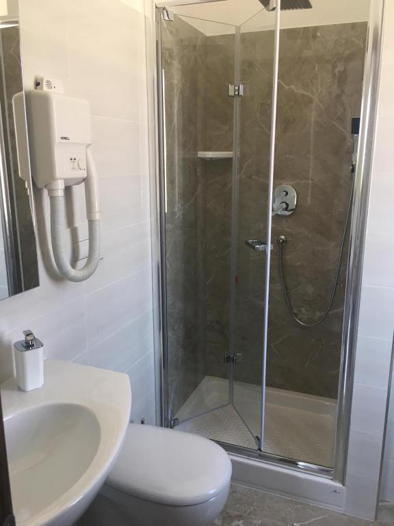Koupelna v ubytování Piccolo Hotel Lamezia