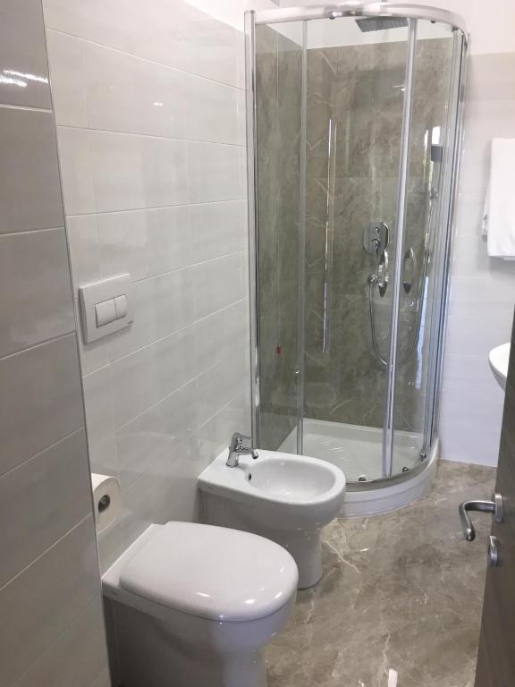 Koupelna v ubytování Piccolo Hotel Lamezia