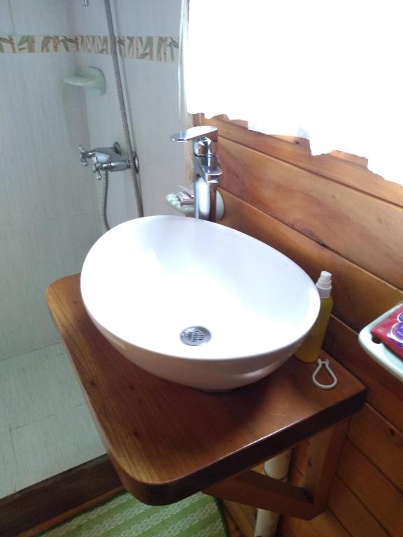 Koupelna v ubytování Hosteria La Roulotte - Mindo