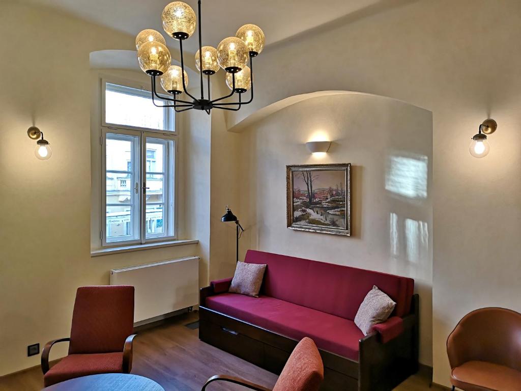 Posezení v ubytování Apartmány na Trojmezí, byt Markéta