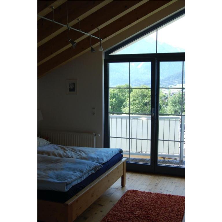 Postel nebo postele na pokoji v ubytování Panoramablick