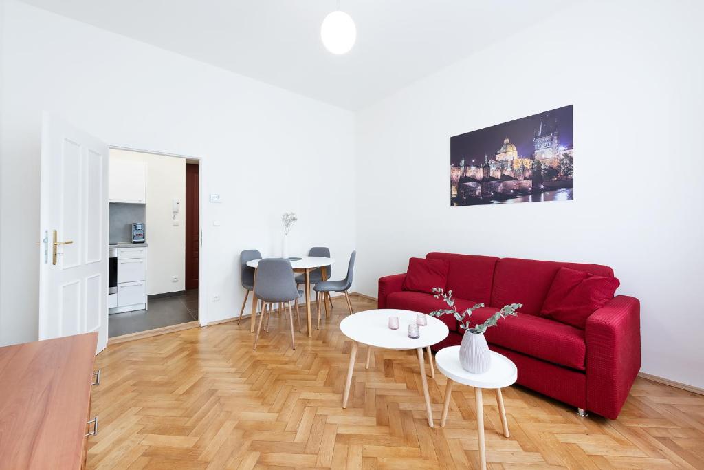 Posezení v ubytování Prague Roof Apartments