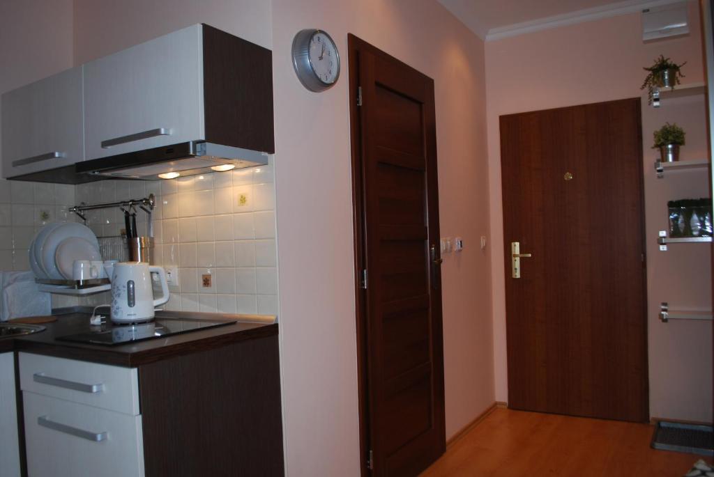 Kuchyň nebo kuchyňský kout v ubytování Jurincom apartments