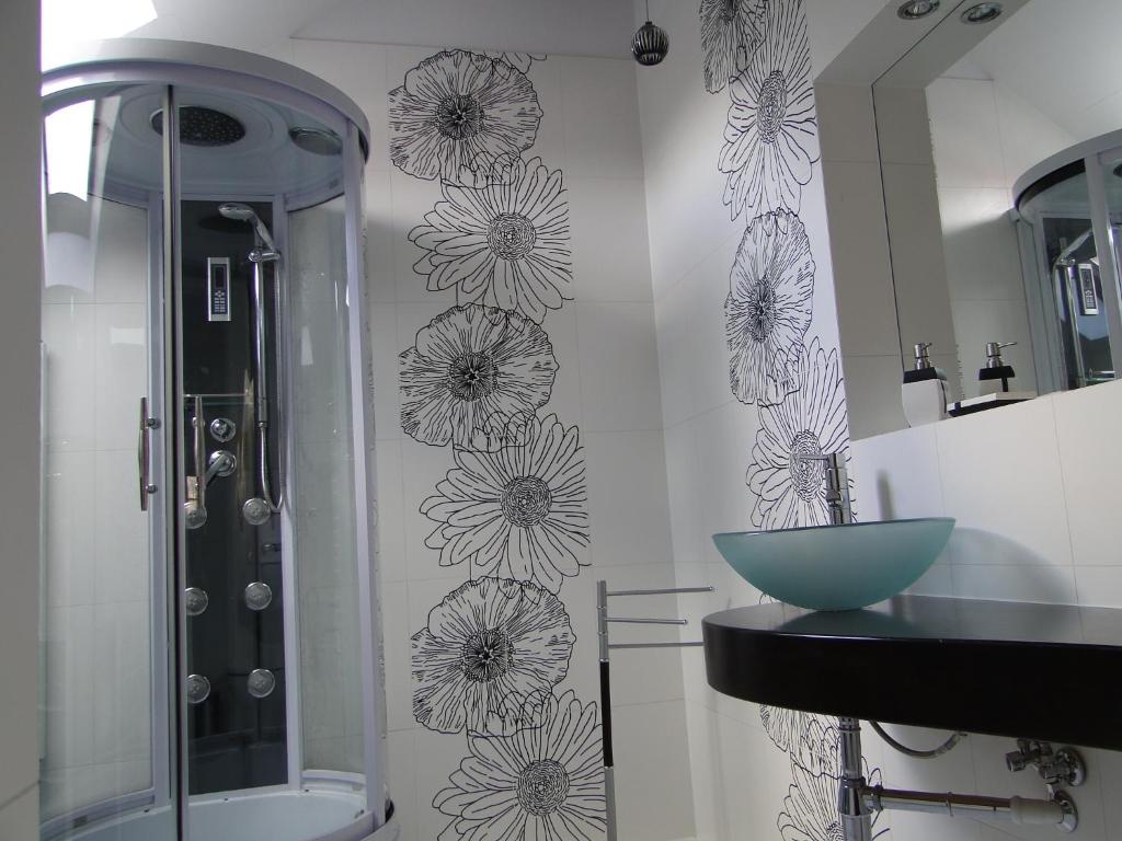 Koupelna v ubytování Apartament Nina