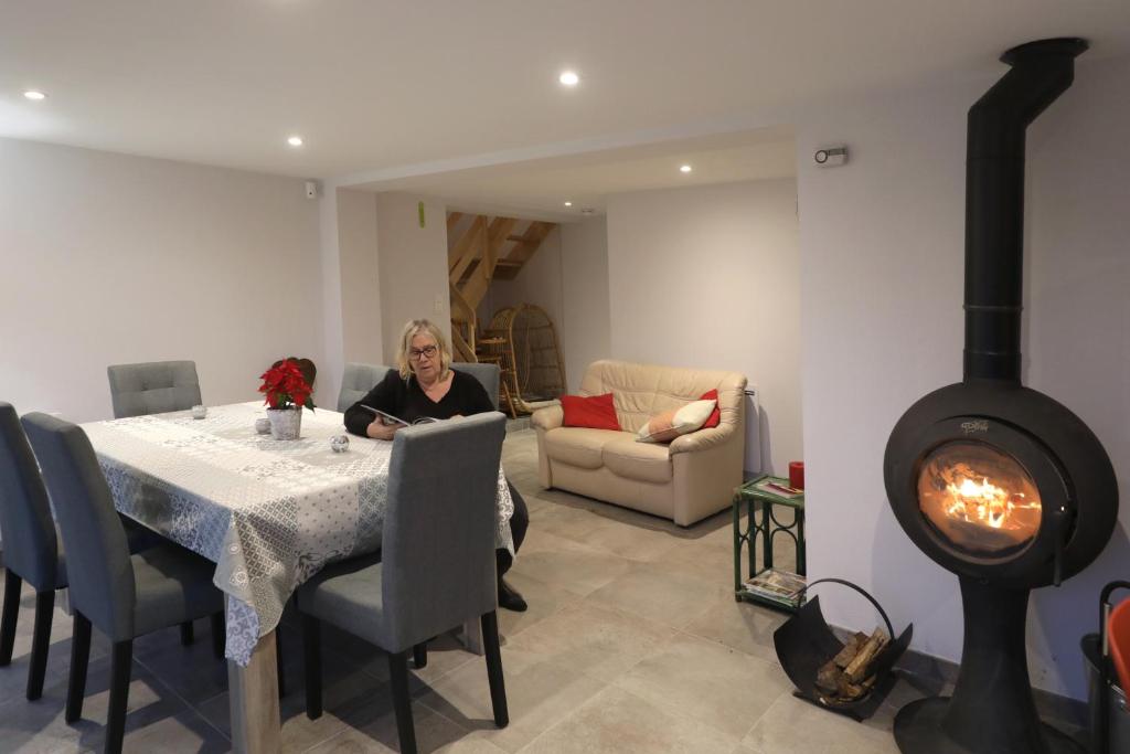 Posezení v ubytování Chalet les airelles