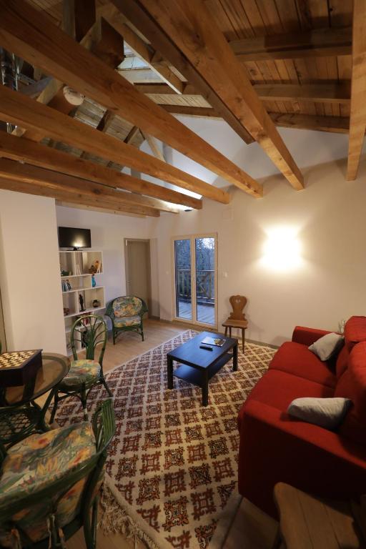 Posezení v ubytování Chalet les airelles