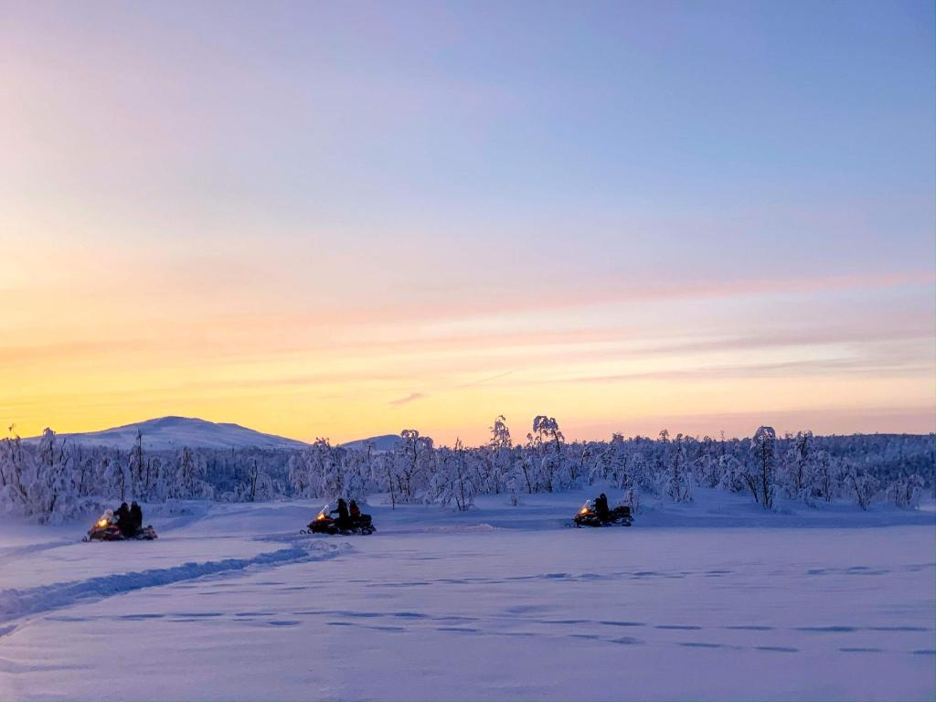 Máttaráhkká Northern Light Lodge durante l'inverno